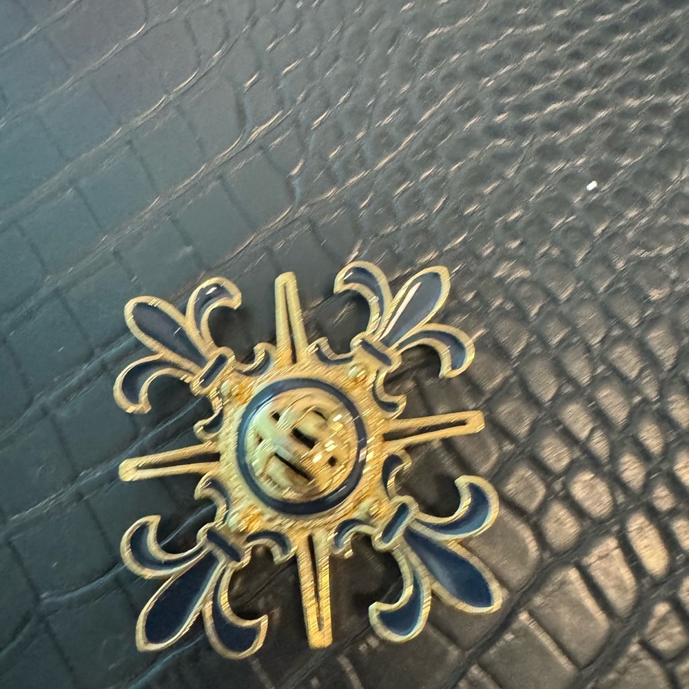 Gold and Black Brooch
